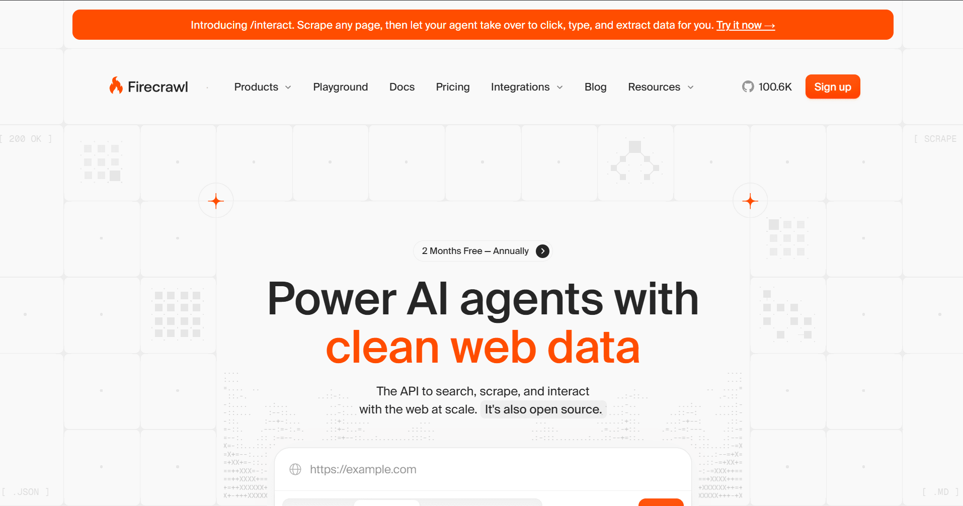 Firecrawl homepage